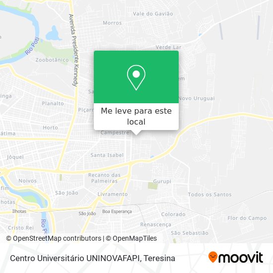 Centro Universitário UNINOVAFAPI mapa