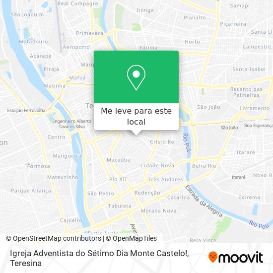 Igreja Adventista do Sétimo Dia Monte Castelo! mapa