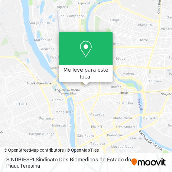 SINDBIESPI Sindicato Dos Biomédicos do Estado do Piaui mapa