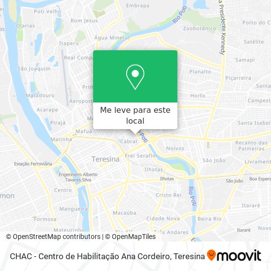 CHAC - Centro de Habilitação Ana Cordeiro mapa