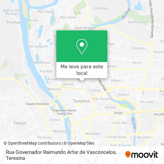 Rua Governador Raimundo Artur de Vasconcelos mapa