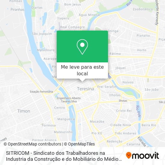 SITRICOM - Sindicato dos Trabalhadores na Industria  da Construção e do Mobiliário do Médio Parn mapa