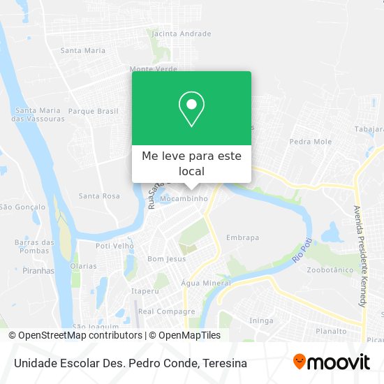 Unidade Escolar  Des. Pedro Conde mapa