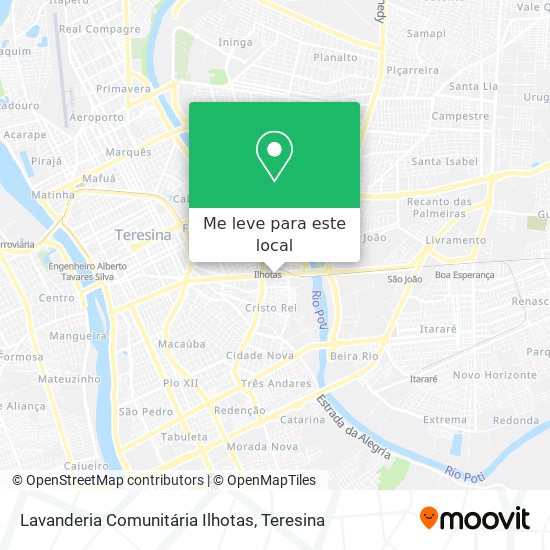 Lavanderia Comunitária Ilhotas mapa