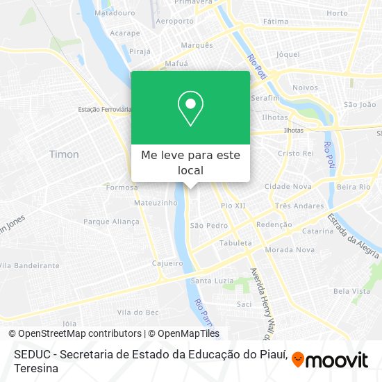 SEDUC - Secretaria de Estado da Educação do Piauí mapa