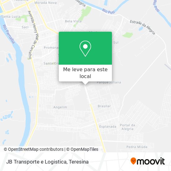 JB Transporte e Logistica mapa