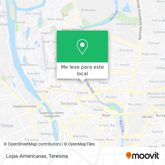 Lojas Americanas mapa