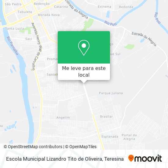 Escola Municipal Lizandro Tito de Oliveira mapa