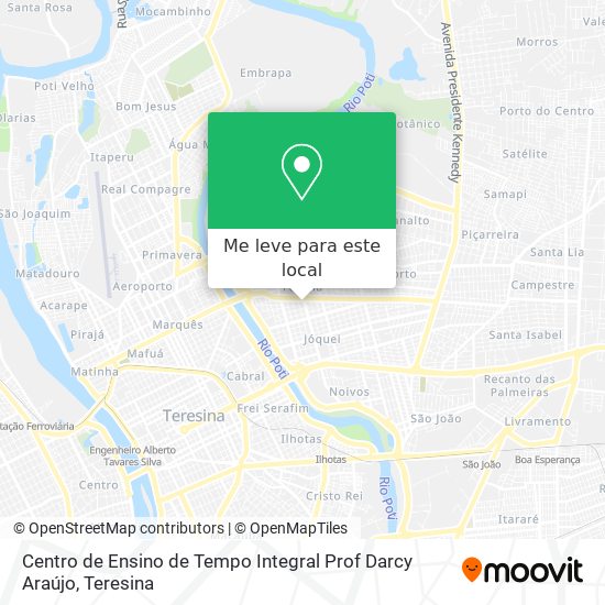 Centro de Ensino de Tempo Integral Prof Darcy Araújo mapa