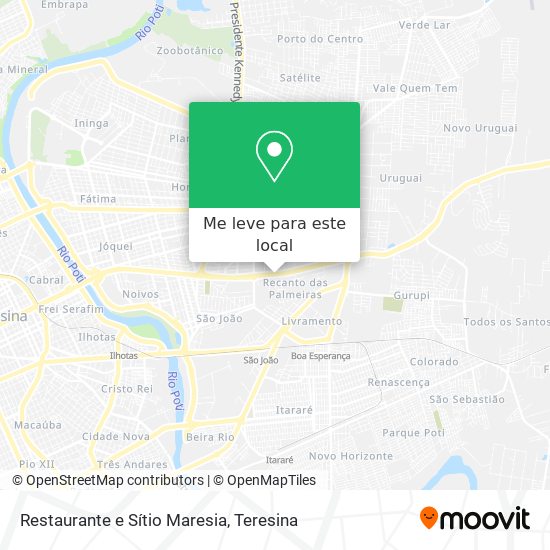 Restaurante e Sítio Maresia mapa