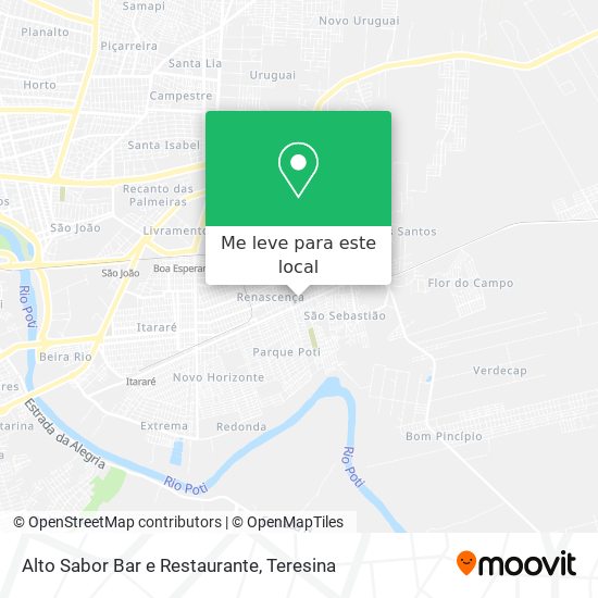 Alto Sabor Bar e Restaurante mapa