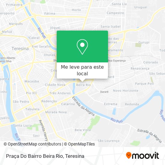 Praça Do Bairro Beira Rio mapa