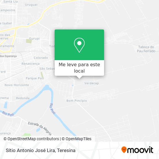 Sítio Antonio José Lira mapa