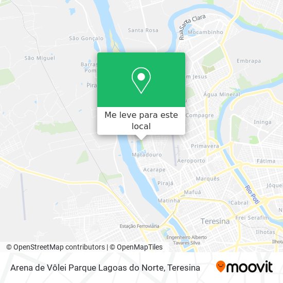 Arena de Vôlei Parque Lagoas do Norte mapa