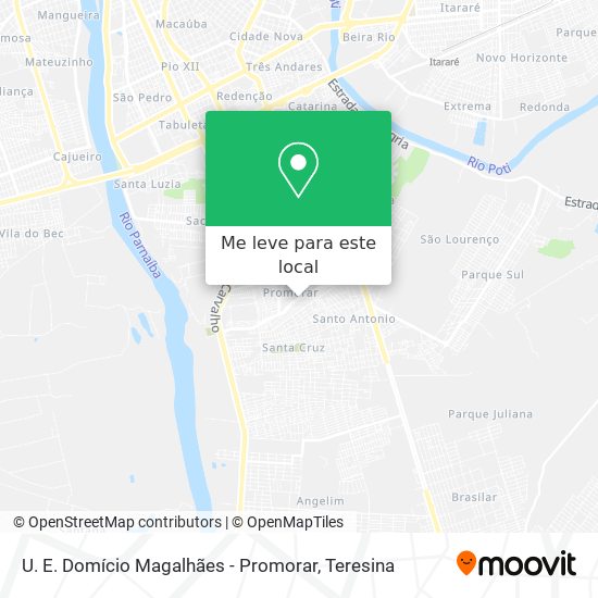 U. E. Domício Magalhães - Promorar mapa