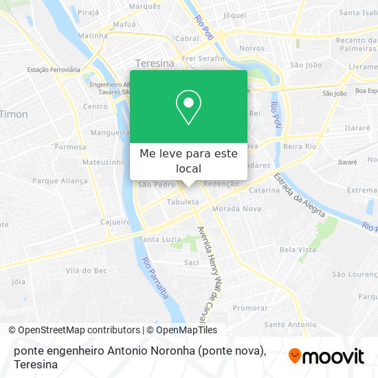 ponte engenheiro Antonio Noronha (ponte nova) mapa