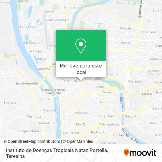Instituto de Doenças Tropicais Natan Portella mapa