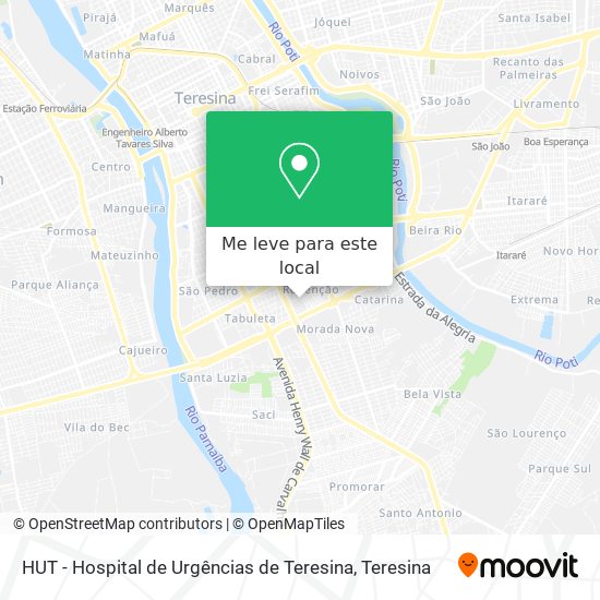 HUT - Hospital de Urgências de Teresina mapa