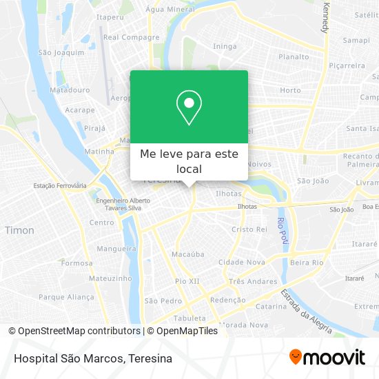 Hospital São Marcos mapa