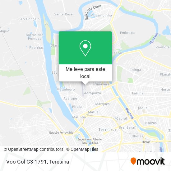 Voo Gol G3 1791 mapa