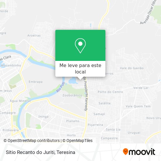 Sítio Recanto do Juriti mapa