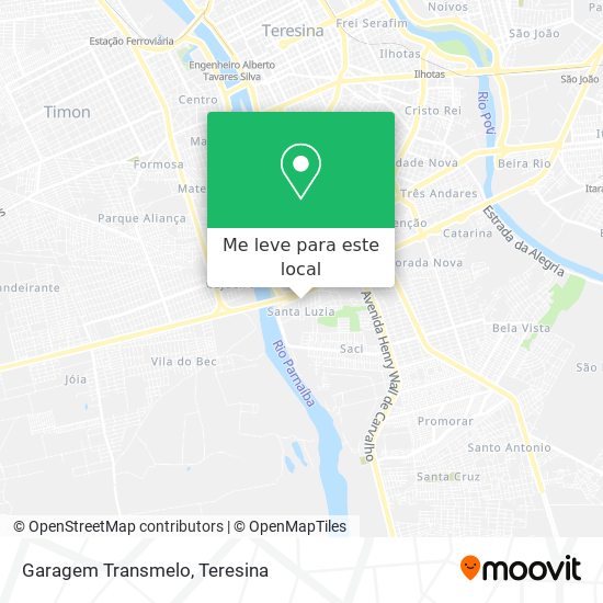 Garagem Transmelo mapa