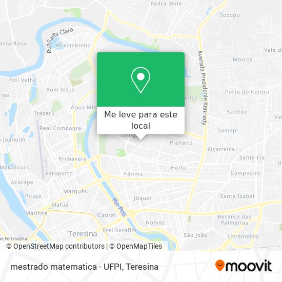 mestrado matematica - UFPI mapa