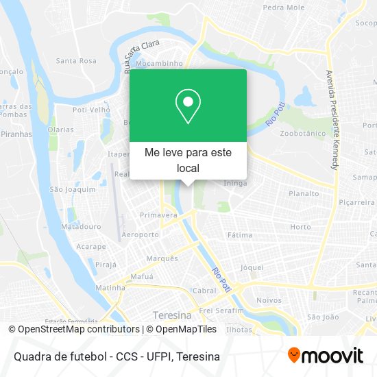 Quadra de futebol - CCS - UFPI mapa
