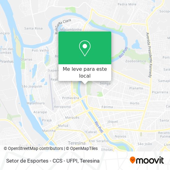 Setor de Esportes - CCS - UFPI mapa