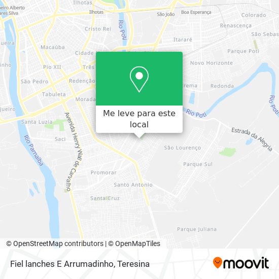 Fiel lanches E Arrumadinho mapa