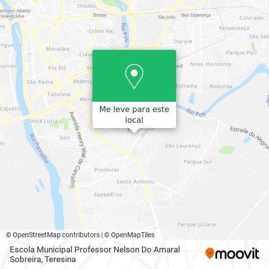 Escola Municipal Professor Nelson Do Amaral Sobreira mapa