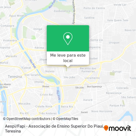 Aespi / Fapi  - Associação de Ensino Superior Do Piauí mapa