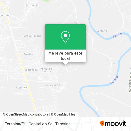 Teresina/PI - Capital do Sol mapa