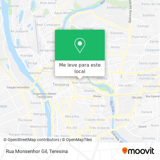 Rua Monsenhor Gil mapa