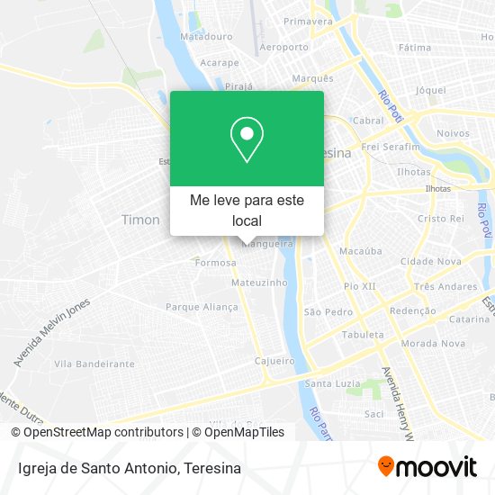 Igreja de Santo Antonio mapa