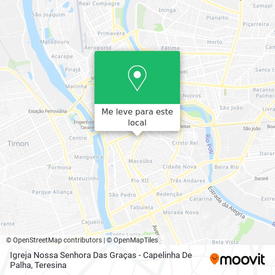 Igreja Nossa Senhora Das Graças - Capelinha De Palha mapa