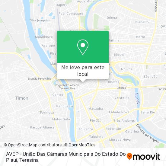 AVEP - União Das Câmaras Municipais Do Estado Do Piauí mapa