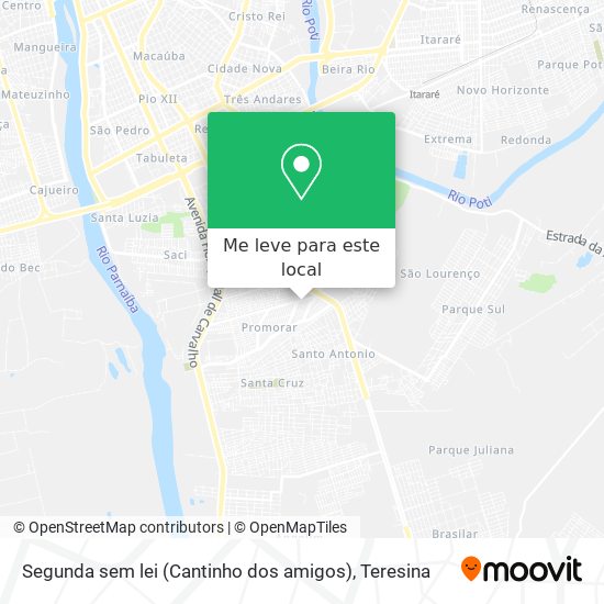 Segunda sem lei (Cantinho dos amigos) mapa