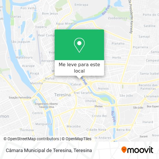 Câmara Municipal de Teresina mapa