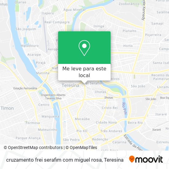 cruzamento frei serafim com miguel rosa mapa