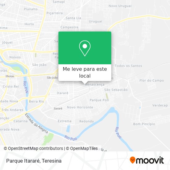 Parque Itararé mapa