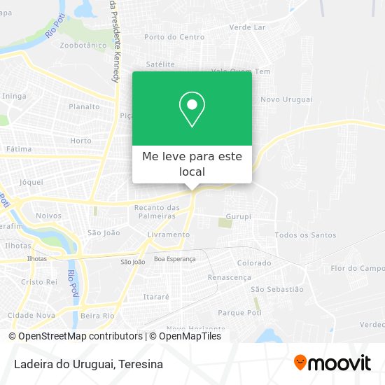 Ladeira do Uruguai mapa