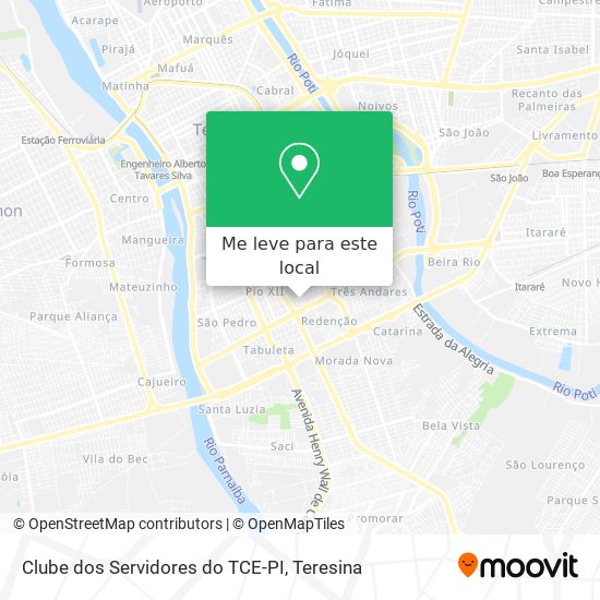 Clube dos Servidores do TCE-PI mapa