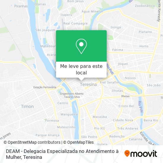 DEAM - Delegacia Especializada no Atendimento à Mulher mapa