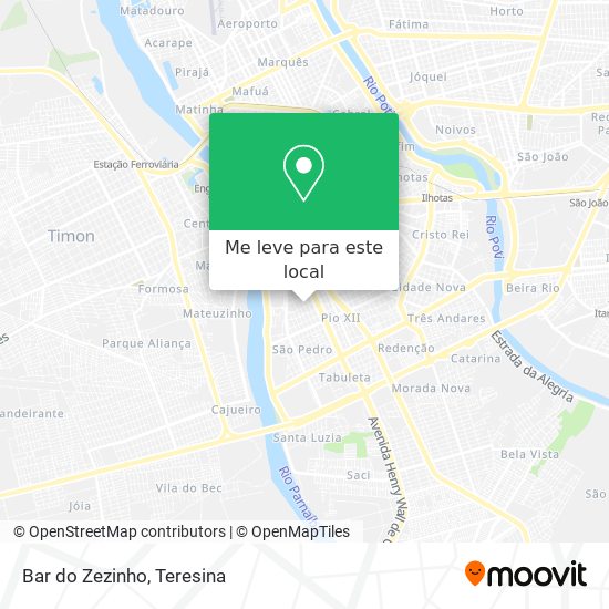Bar do Zezinho mapa