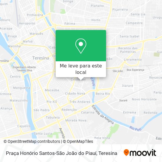Praça Honório Santos-São João do Piauí mapa