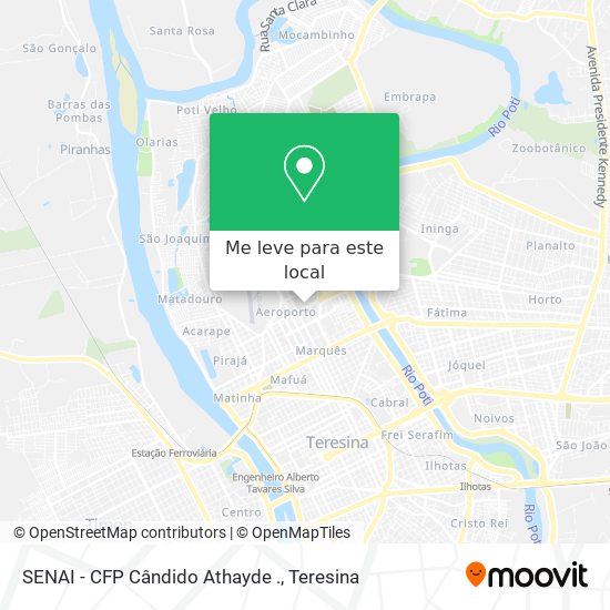 SENAI - CFP  Cândido Athayde . mapa