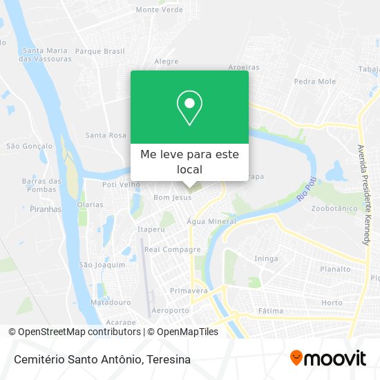 Cemitério Santo Antônio mapa