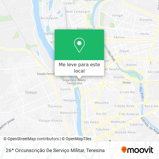 26ª Circunscrição De Serviço Militar mapa