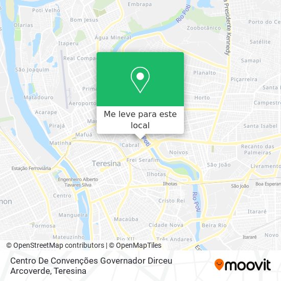Centro De Convenções Governador Dirceu Arcoverde mapa